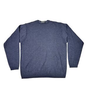 Men’s Brandini Size Medium Made In Italy Sweater Navy Blue Pullover